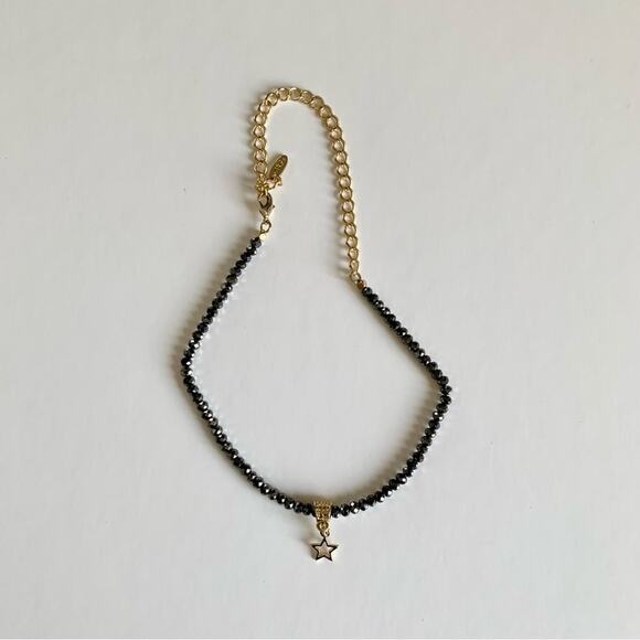 Ettika x Revolve Dark Beaded & Gold Star Charm Short Necklace - Picture 4 of 6